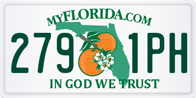 FL license plate 2791PH