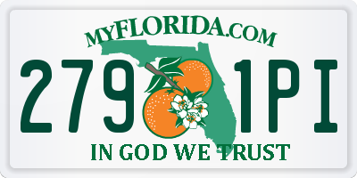 FL license plate 2791PI