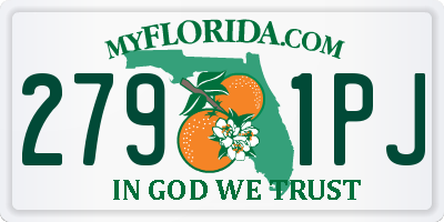 FL license plate 2791PJ
