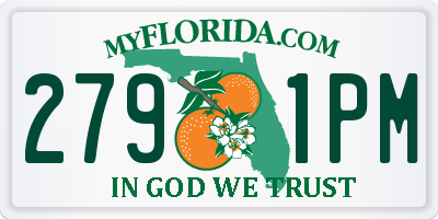 FL license plate 2791PM
