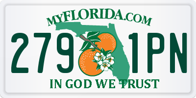FL license plate 2791PN