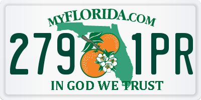 FL license plate 2791PR