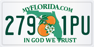 FL license plate 2791PU