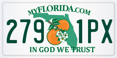 FL license plate 2791PX