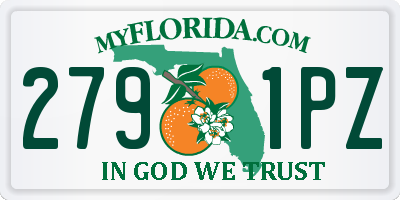 FL license plate 2791PZ
