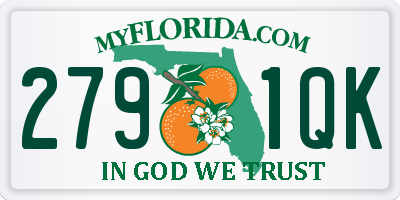 FL license plate 2791QK