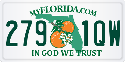 FL license plate 2791QW
