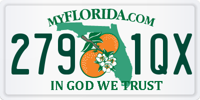 FL license plate 2791QX