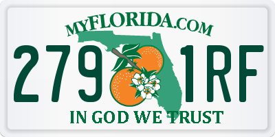 FL license plate 2791RF