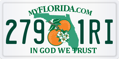 FL license plate 2791RI
