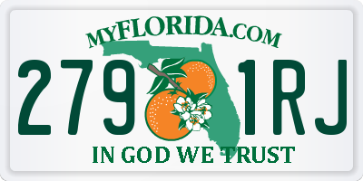 FL license plate 2791RJ