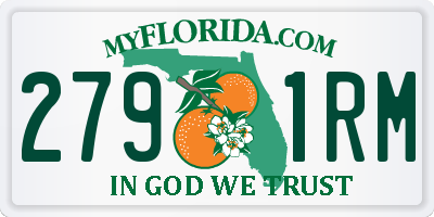 FL license plate 2791RM