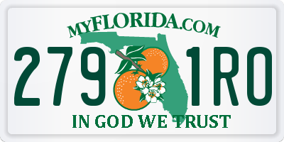 FL license plate 2791RO
