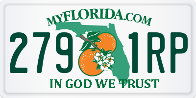 FL license plate 2791RP