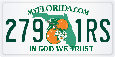 FL license plate 2791RS