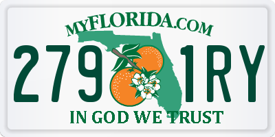 FL license plate 2791RY
