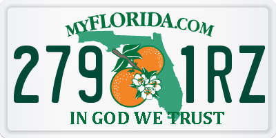 FL license plate 2791RZ