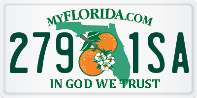 FL license plate 2791SA