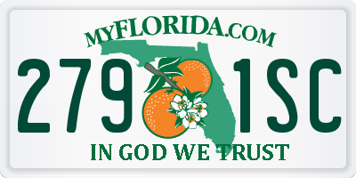 FL license plate 2791SC