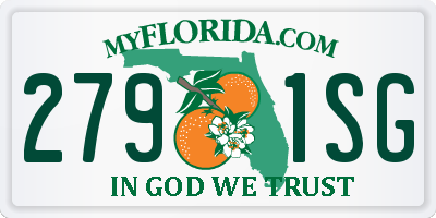 FL license plate 2791SG