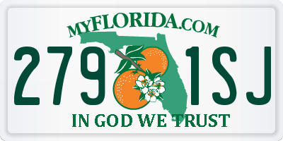 FL license plate 2791SJ