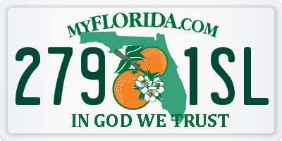 FL license plate 2791SL