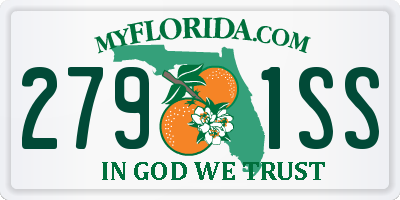 FL license plate 2791SS