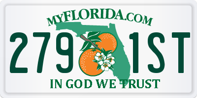 FL license plate 2791ST
