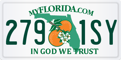 FL license plate 2791SY
