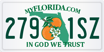 FL license plate 2791SZ
