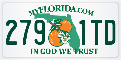 FL license plate 2791TD