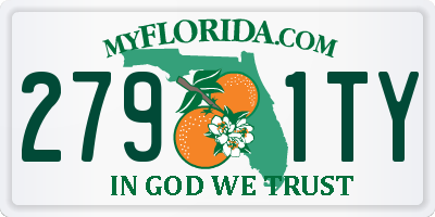 FL license plate 2791TY