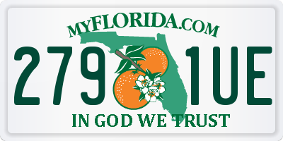 FL license plate 2791UE