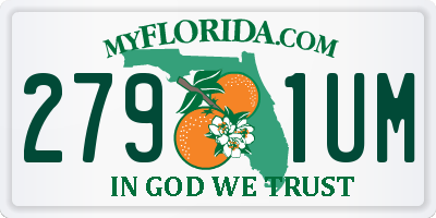 FL license plate 2791UM