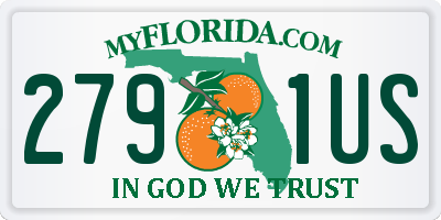 FL license plate 2791US