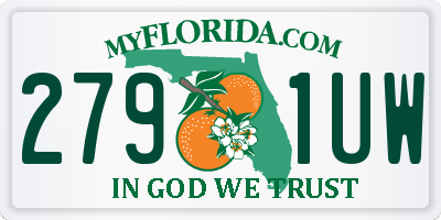 FL license plate 2791UW