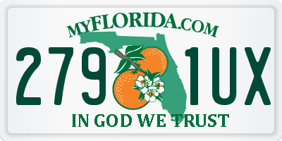 FL license plate 2791UX
