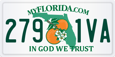 FL license plate 2791VA