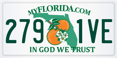 FL license plate 2791VE