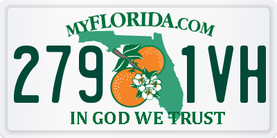 FL license plate 2791VH