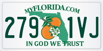 FL license plate 2791VJ