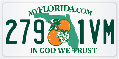 FL license plate 2791VM