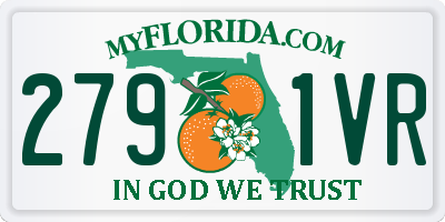 FL license plate 2791VR
