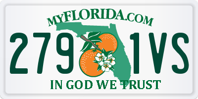 FL license plate 2791VS