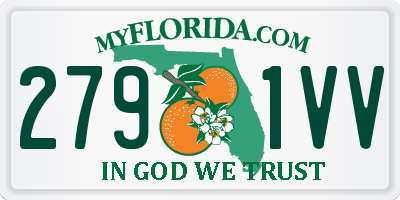 FL license plate 2791VV
