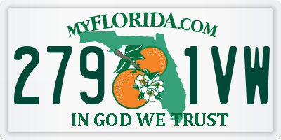 FL license plate 2791VW