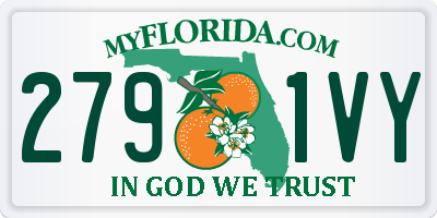 FL license plate 2791VY