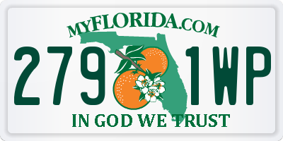 FL license plate 2791WP