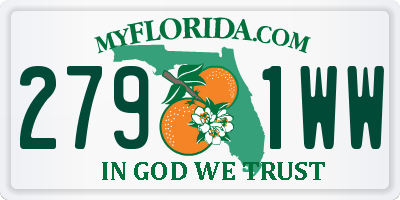 FL license plate 2791WW