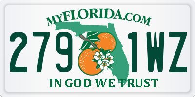 FL license plate 2791WZ